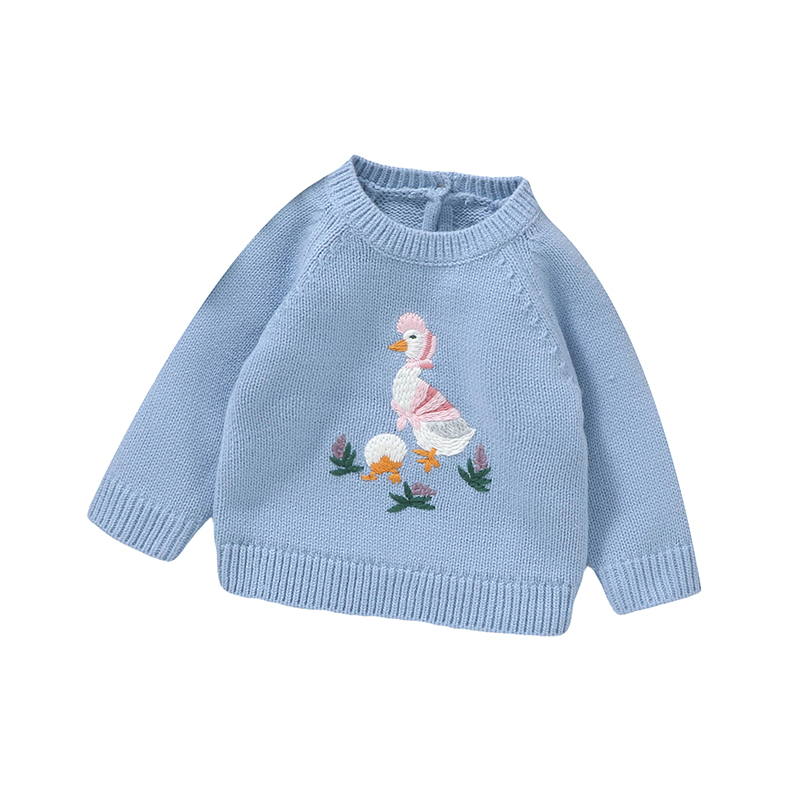Baby Clothing Jumper - Herbst Baby Pullover Nette Gestickte Ente