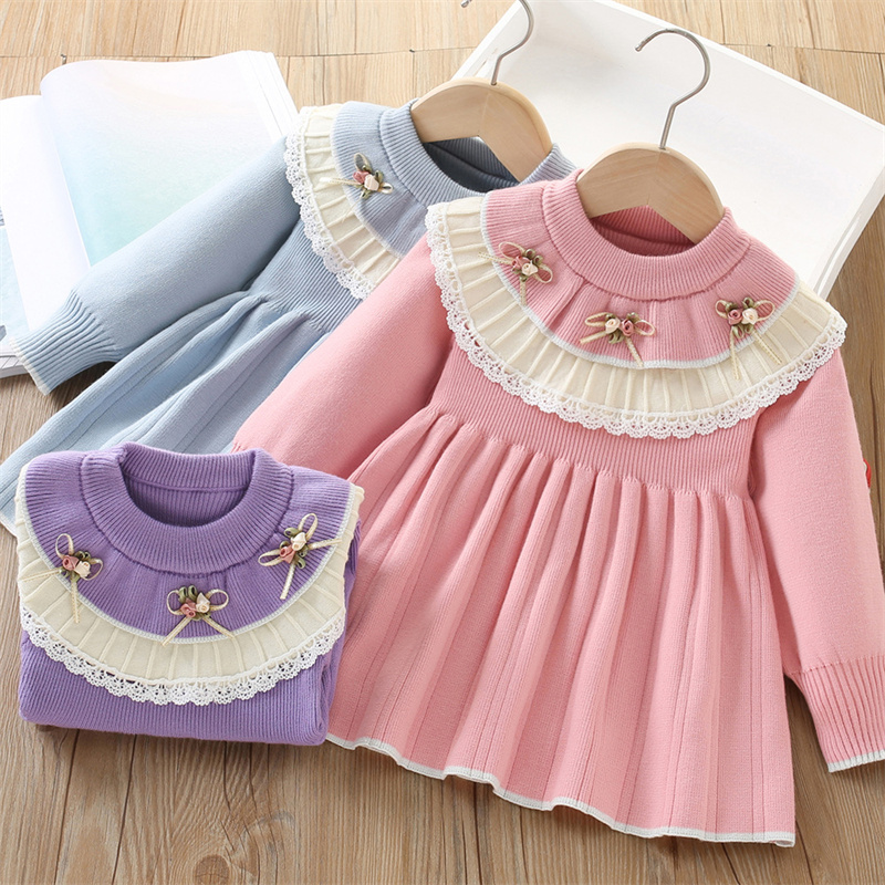 Baby Clothing Jumper - Baby Mädchen Gestrickte Kleid Kinder Herbst