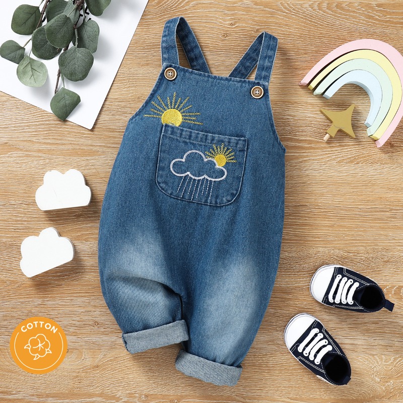 Baby Clothing Jumper - Neugeborene Baby-Jungen-Jeans-Latzhose, Lange Denim-Overalls für Kleinkinder,