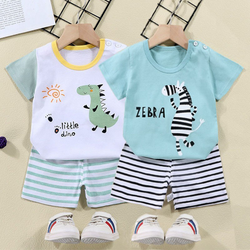 Baby Clothing For Sale - Baumwolle T-shirts + Shorts 2-stück Trainingsanzug