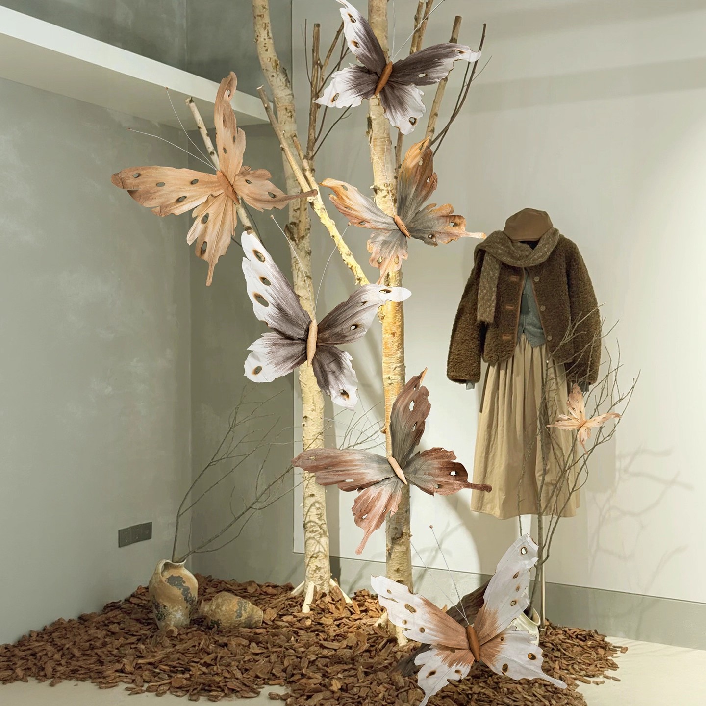 Baby Clothing Stores - CX Indoor Herbst Schmetterling Schönheits-Display Papierblumen-Dekoration
