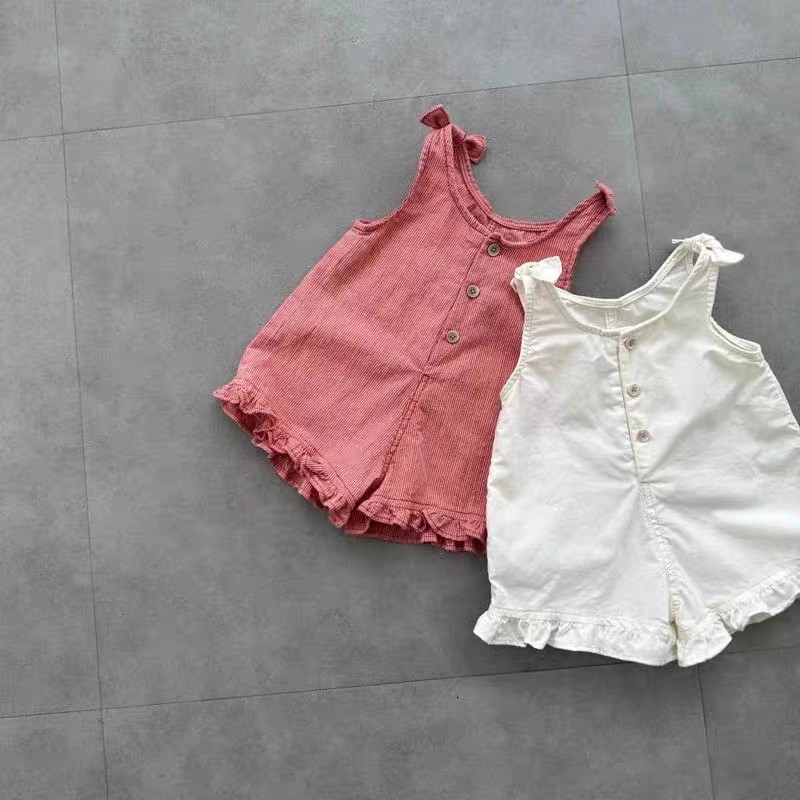 Baby Clothing Discount - HY2831 Mädchen Sommer-Strampler mit Latzhose und