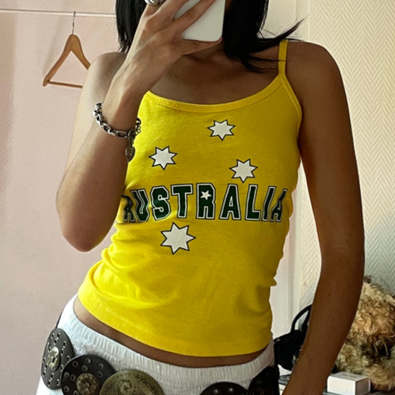 Gelb bedruckte Y2k Kleidung Vi – Baby Yellow Clothing Women Bewertung und Preis